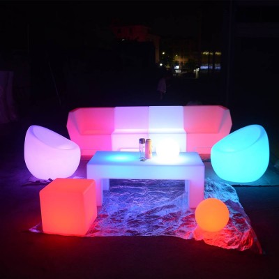 Outdoor Indoor Used Nightclub Lounge Led Furniture Bar Table Led Chairs Sofa Set Light Up Sofa Hookah Lounge Furniture Bar Sofa